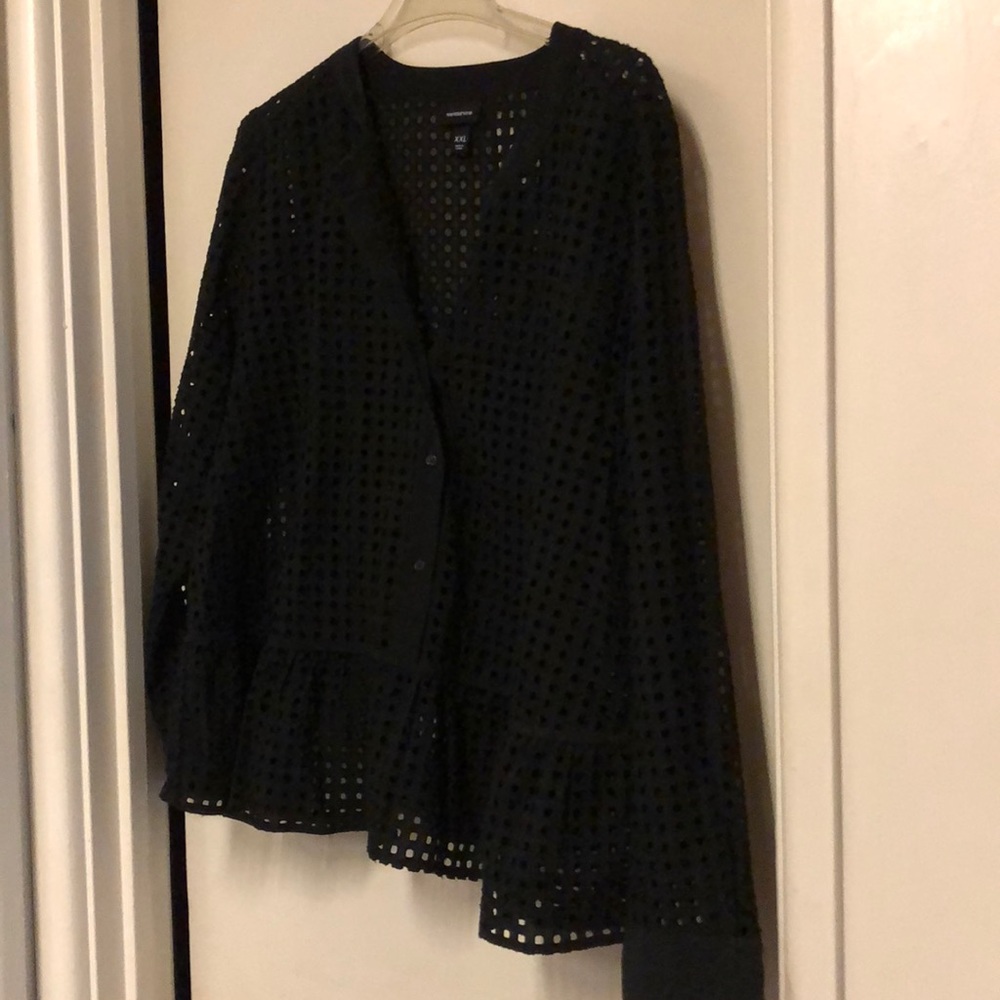 Black net top